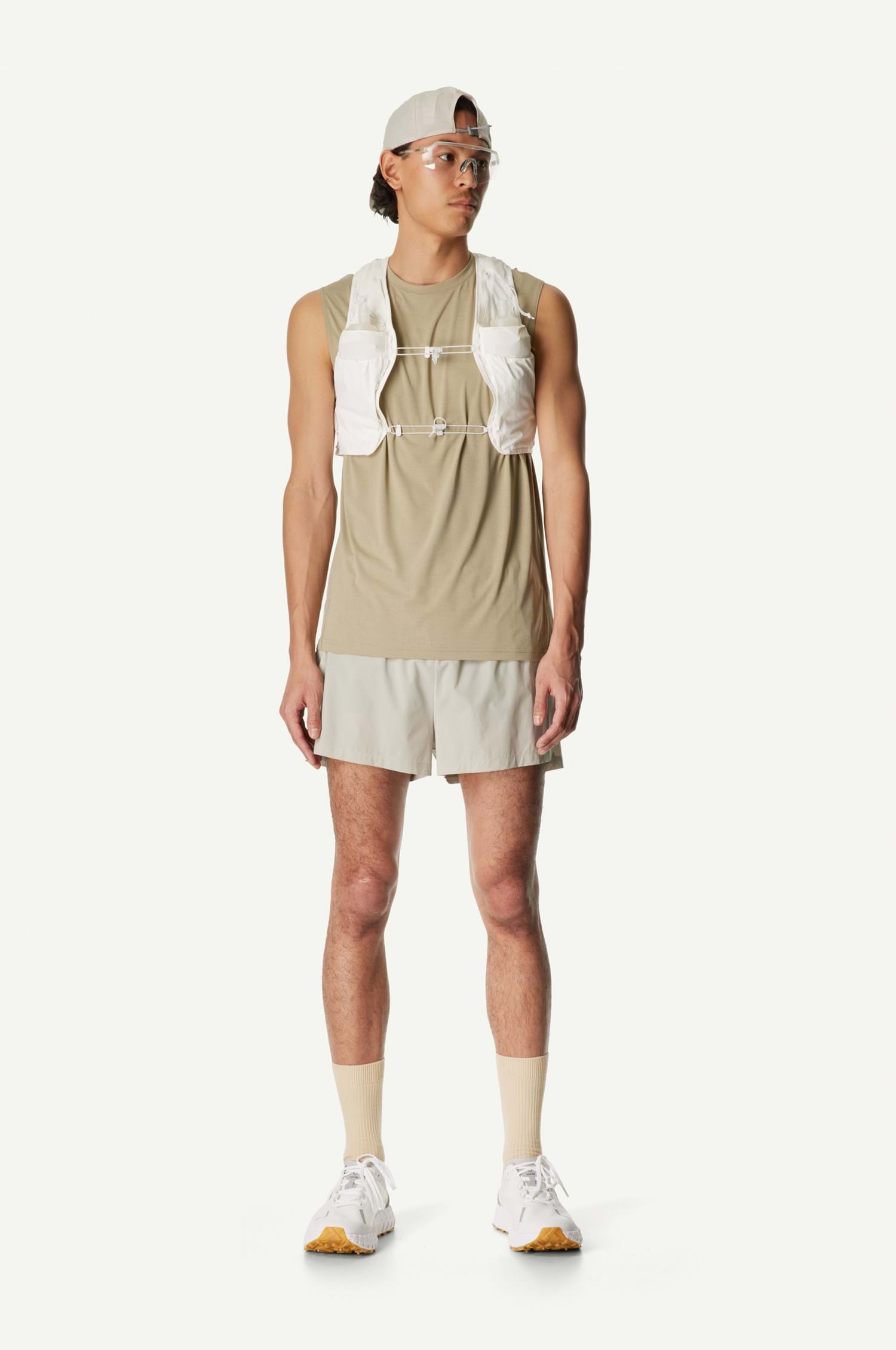 Houdini M's Pace Split Shorts, Greenish Gray, XXL