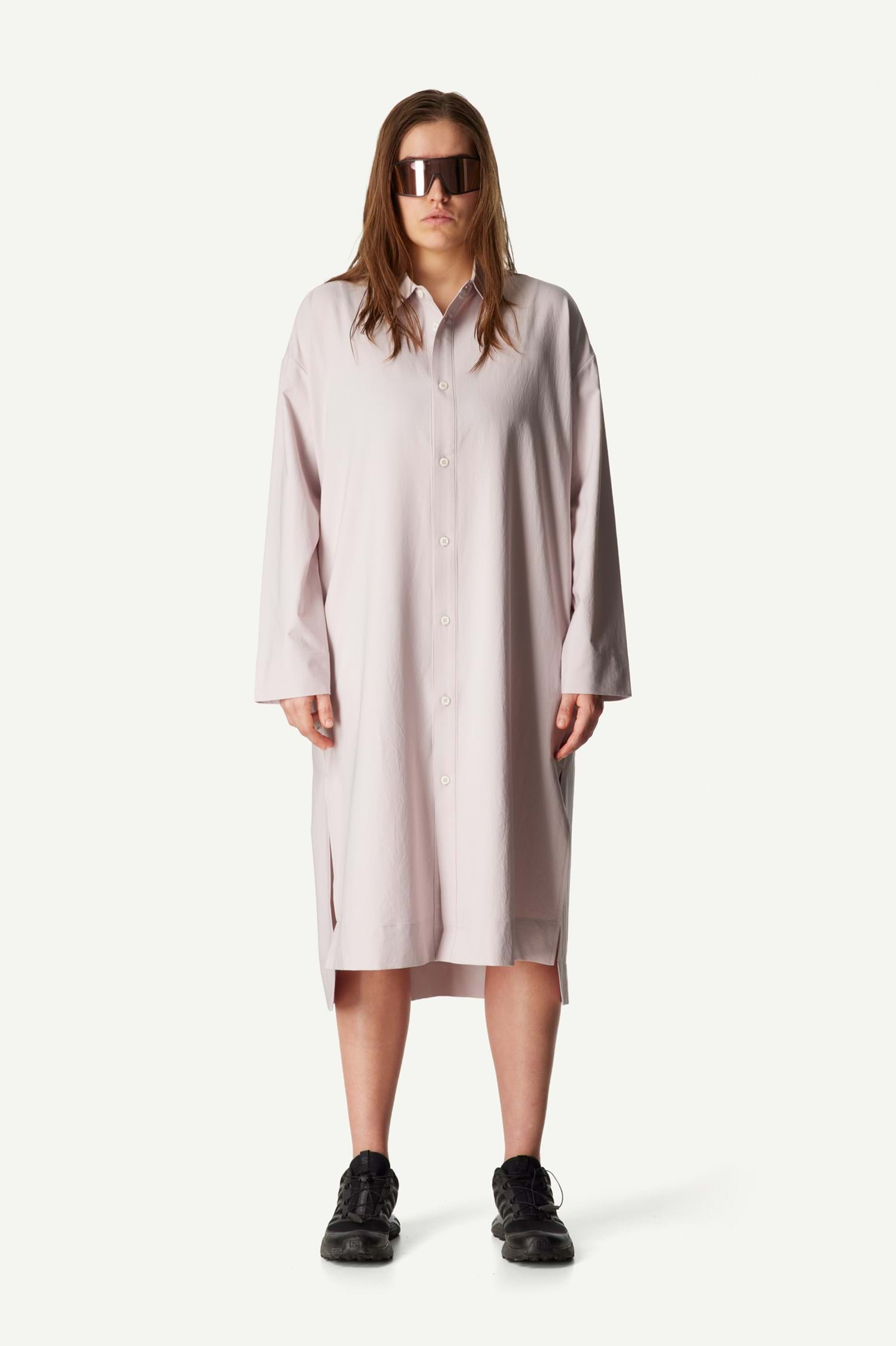 Houdini W's Route Shirt Dress II, Silver Purple, XL