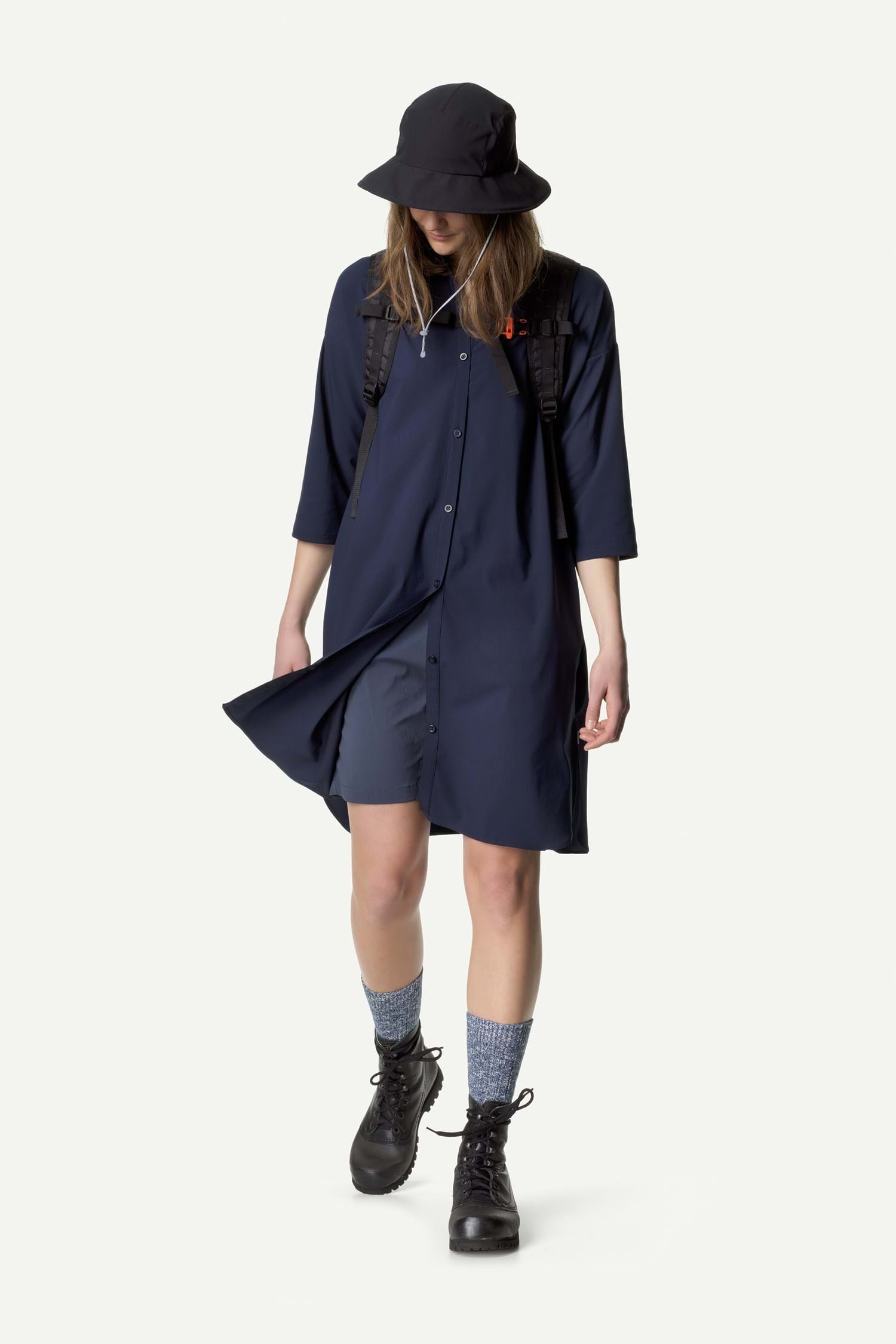Houdini W's Route Shirt Dress II, Blue Illusion, XS