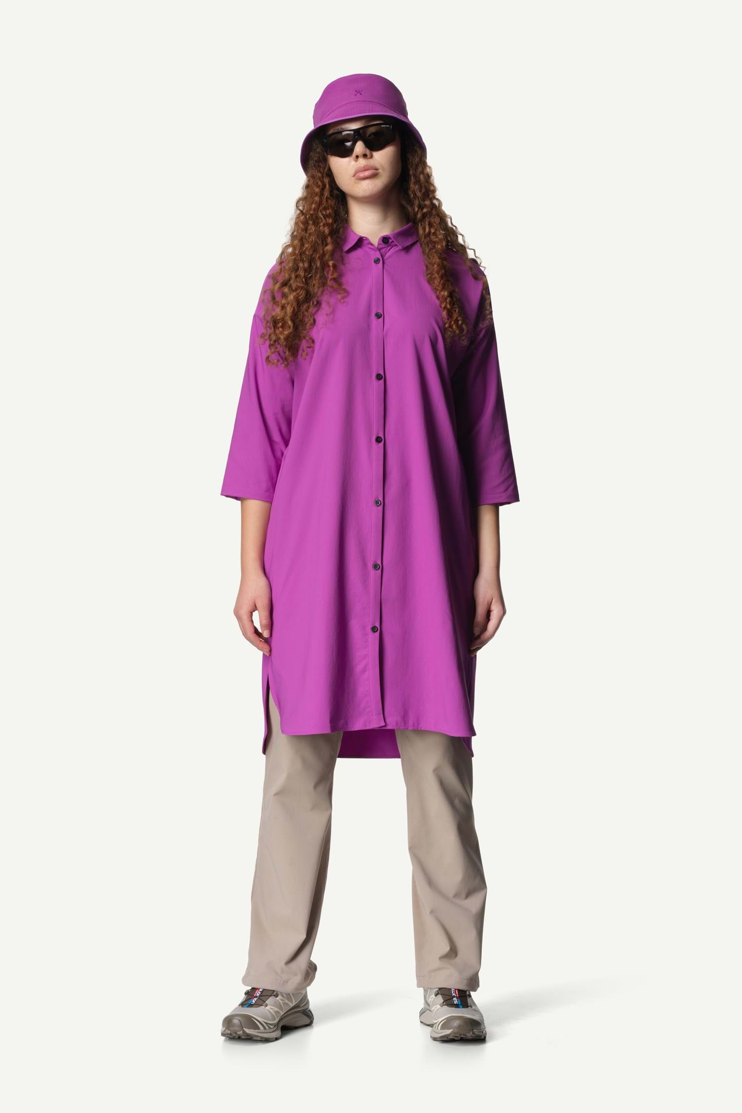 Image of Houdini W's Route Shirt Dress, Purple Up, M