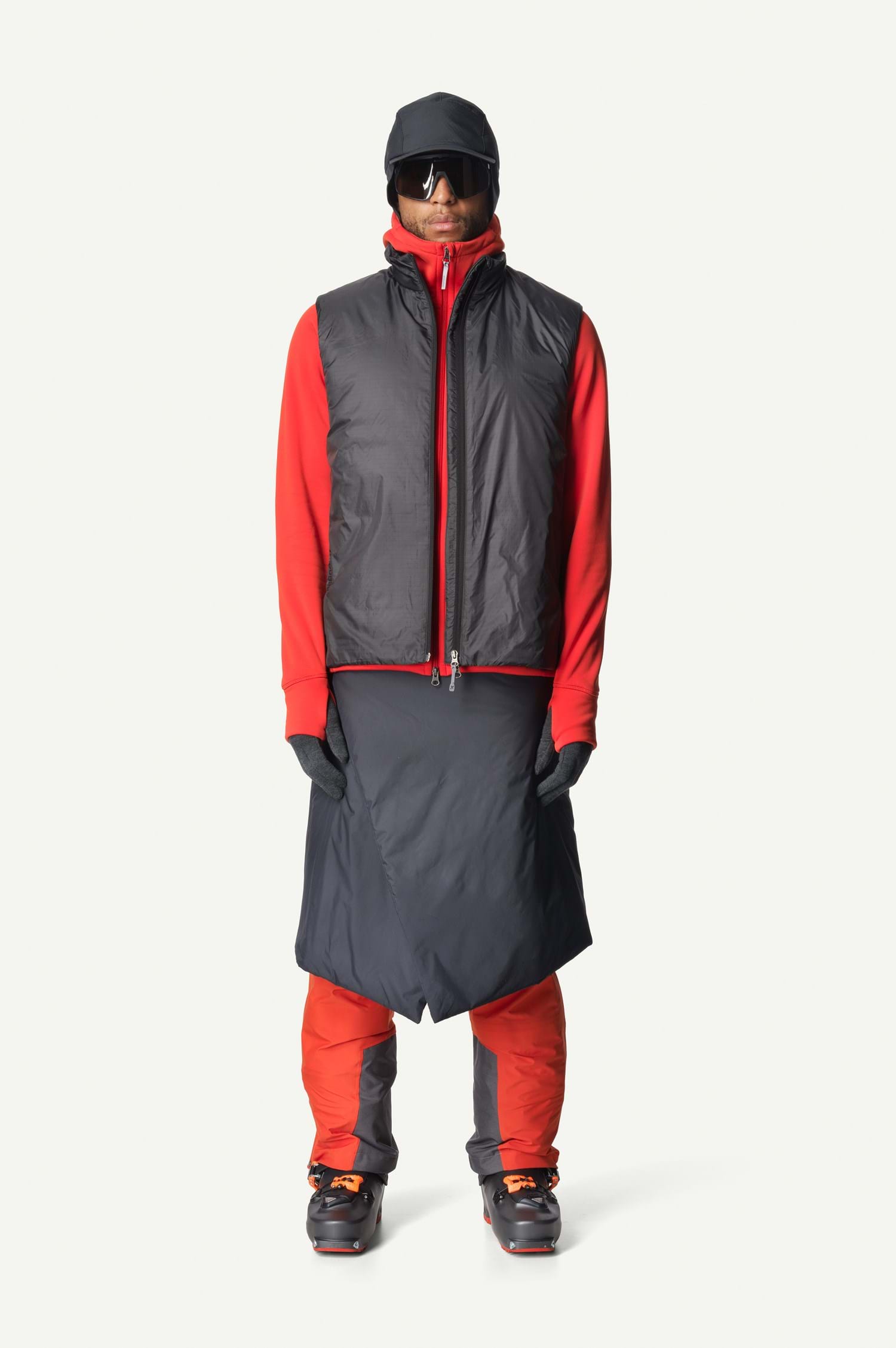 ジャケット・アウター OMMO PADDING CIRCLE VEST BLACK JIHUILAI Black Men's Puffer Vest Winter Lightweight