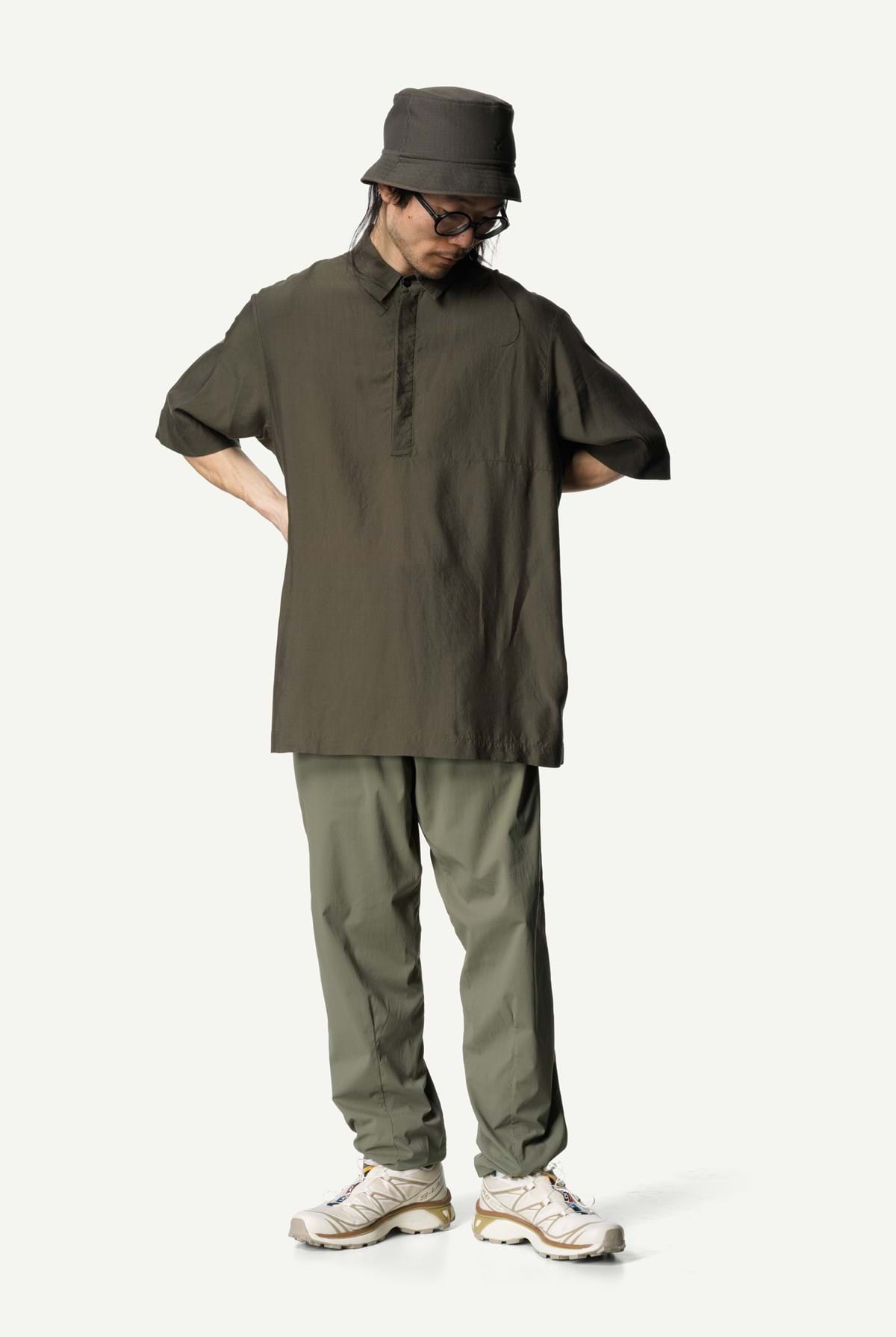 トップス HOUDINI Ms Tree Polo Shirt Dawn Green L HOUDINI M's Tree Polo Shirt
